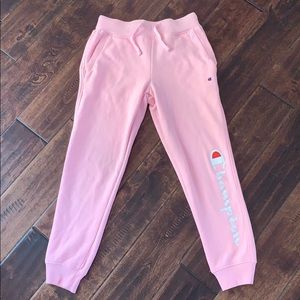 Size M, pink, champion sweatpants